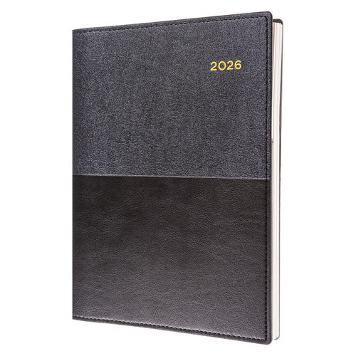 Collins Vanessa Diary 2026 145.V99 A4 Day To A Page Black
