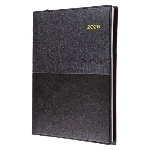 Collins Vanessa Diary 2026 245.v99 A4 2 Days To A Page Black