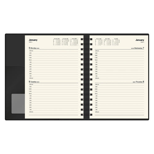 Collins Vanessa Diary 2026 285.V99 A5 2 Days To A Page Black