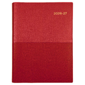 Collins Vanessa Financial Year Diary 2026-2027 A5 One Day To A Page Red