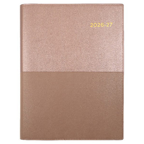 Collins Vanessa Financial Year Diary 2026-2027 A5 Week To A View Rose Gold