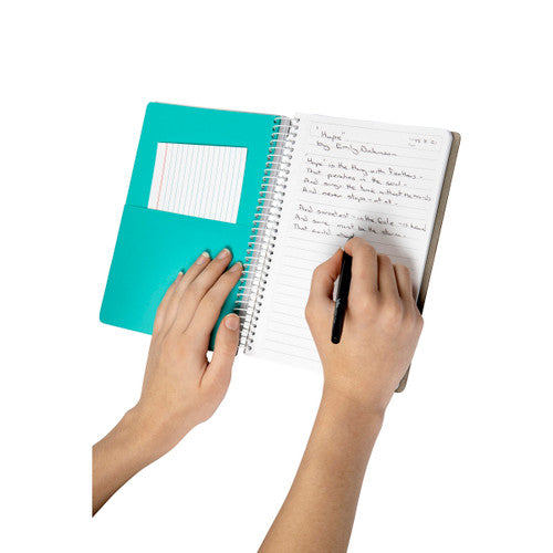 ColourHide A5 2-Subject Notebook 300 Pages Black Pack of 5