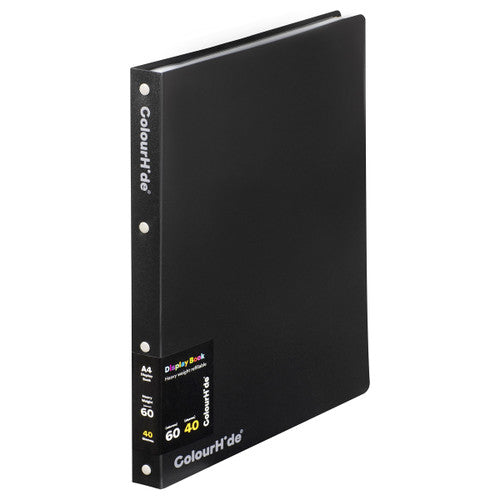 ColourHide Refillable Display Book 40 Sheets Black