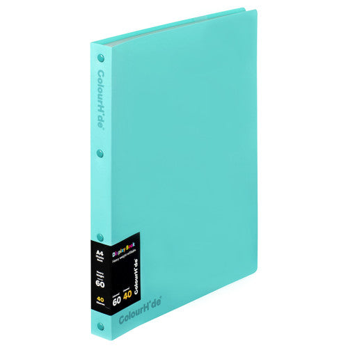 ColourHide Refillable Display Book 40 Sheets Aqua