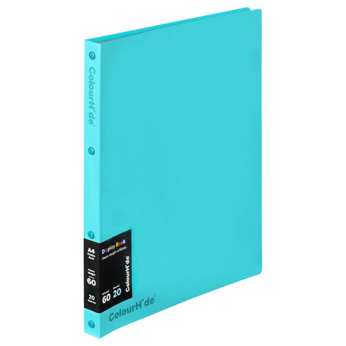 ColourHide Refillable Display Book 20 Sheets Aqua