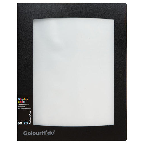 ColourHide Refillable Display Book Insert 20 Sheets Black Pack of 10