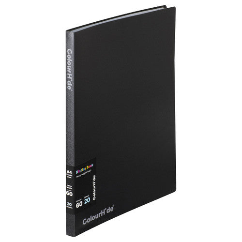 ColourHide Fixed Display Book Insert Cover 20 Sheets Black