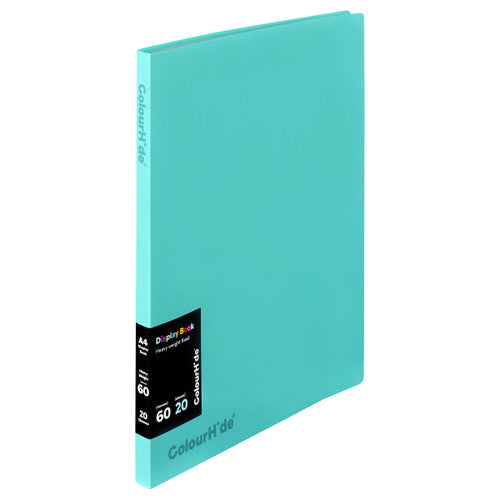 ColourHide Fixed Display Book Insert Cover 20 Sheets Aqua