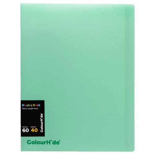 ColourHide Fixed Display Book Insert Cover 40 Sheets Biscay Green