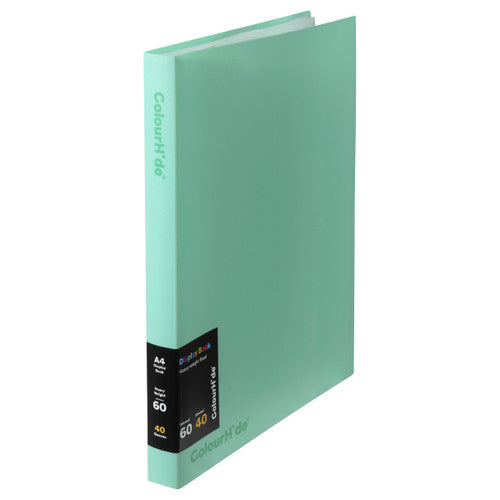 ColourHide Fixed Display Book Insert Cover 40 Sheets Biscay Green