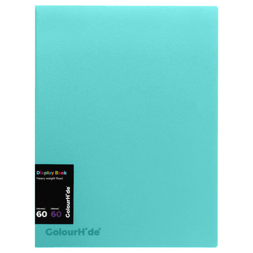 ColourHide Fixed Display Book Insert Cover 60 Sheets Aqua