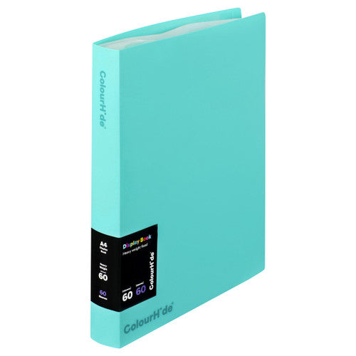 ColourHide Fixed Display Book Insert Cover 60 Sheets Aqua