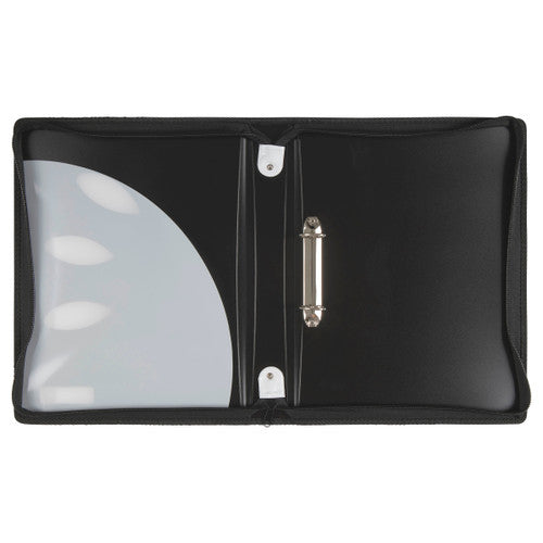ColourHide My Zipper Binder A4 2 D-Ring 25mm Black