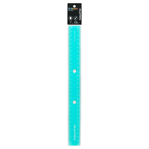 ColourHide Bindermate Ruler 30cm Aqua Pack of 6