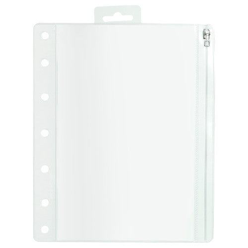 ColourHide Bindermate Large Pencil Case A4 Clear Pack of 6