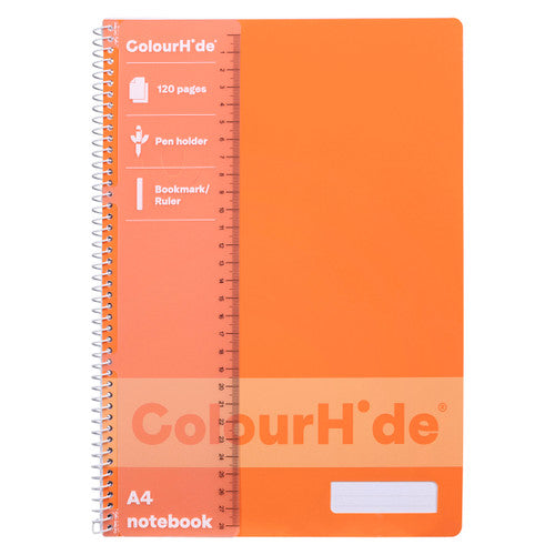 ColourHide Notebook A4 120 Pages Tangerine Pack of 10