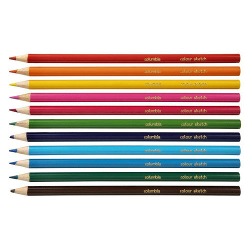Columbia Colour Sketch Colour Pencils Round Pack 12