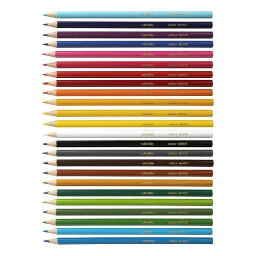 Columbia Colour Sketch Colour Pencils Round Wallet 24