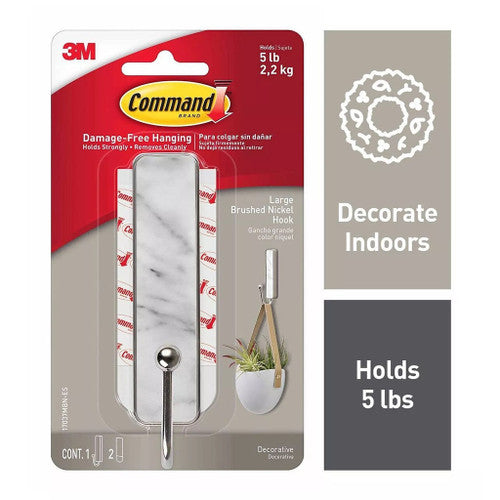 Command Large Marble Finish Hook up to 2.2 kg
