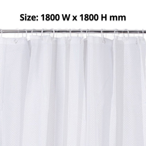 Compass Deluxe Shower Curtain White