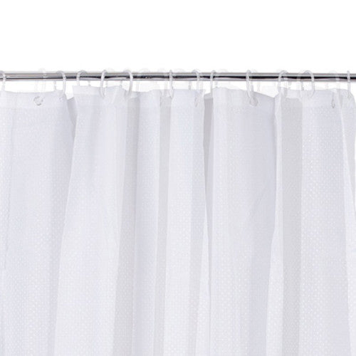Compass Deluxe Shower Curtain White