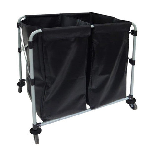 COMPASS LAUNDRY CART COLLAPSIBLE WITH VINYL BAGS (2 X 150L EACH)