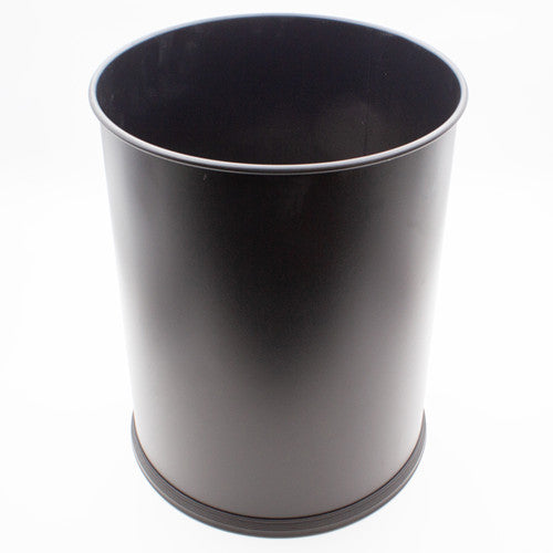 Compass Round Dual Chamber Bin Powder Coated Black 14L Carton of 6