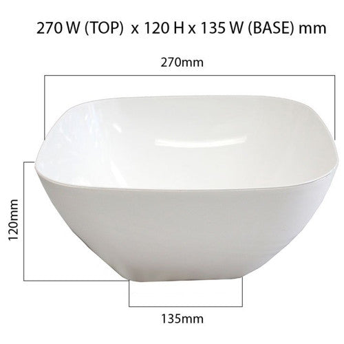Connoisseur Plastic Salad Bowl White