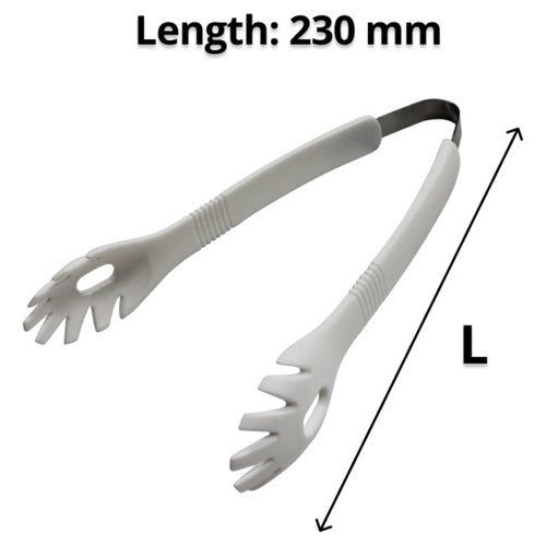Connoisseur Plastic Salad Tongs White 23cm