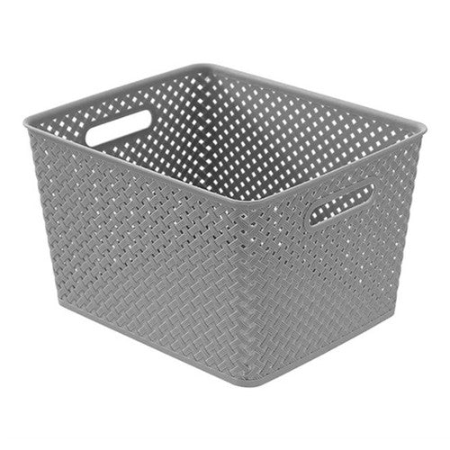 Creative Kids Storage Basket Knotted Large 305 x 355 x 220mm Grey
