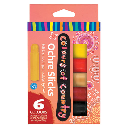 Creative School Supply Zart Colours of Country Slicks Ochre Pack of 6