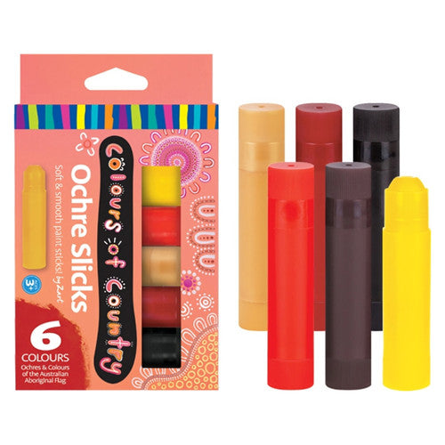 Creative School Supply Zart Colours of Country Slicks Ochre Pack of 6