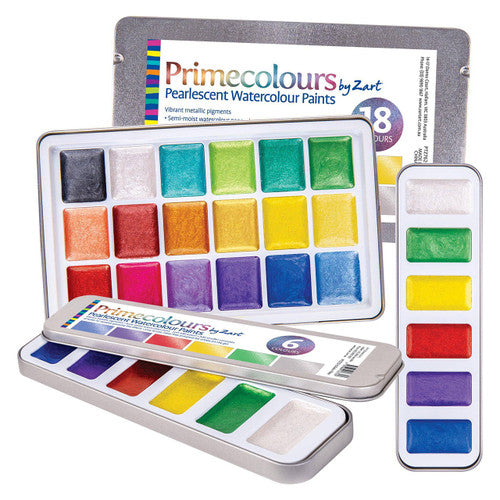 Creative School Supply Zart Primecolours Pearlescent Watercolours Pack of 6