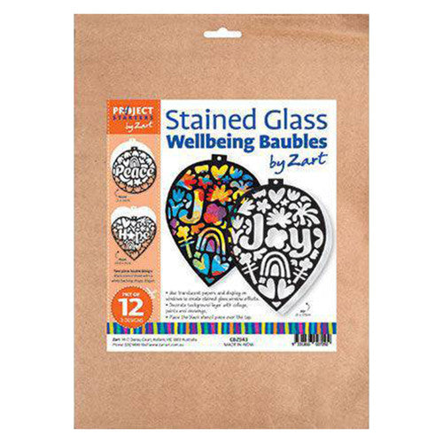 Creative School Supply Zart Stained Glass Wellbeing Baubles Pack of 12