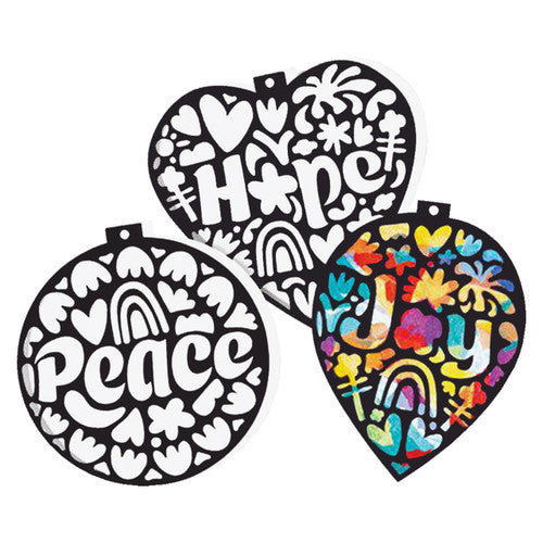 Creative School Supply Zart Stained Glass Wellbeing Baubles Pack of 12
