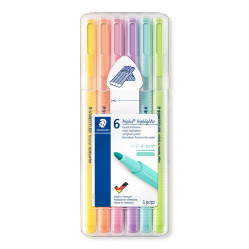 Staedtler 362 CSB6 Triplus Textsurfer Highlighter Bullet Tip 1-4mm Assorted Wallet of 6