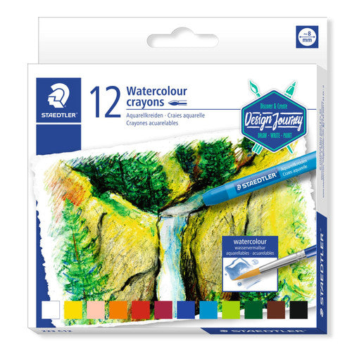 Staedtler 223 C12 Watercolour Crayon Box of 12 Assorted Colours