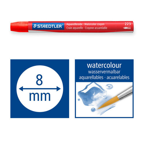 Staedtler 223 C12 Watercolour Crayon Box of 12 Assorted Colours