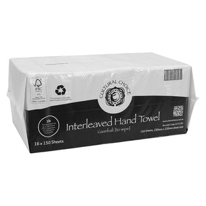 Cultural Choice Ultraslim Handtowel 150 Sheets Carton of 16