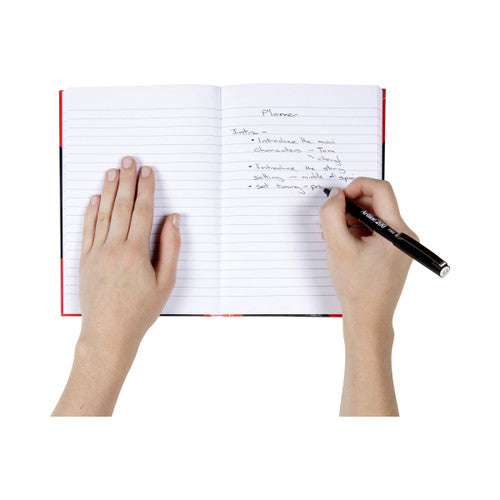 Notebook Gloss A5 200 Leaf Red and Black
