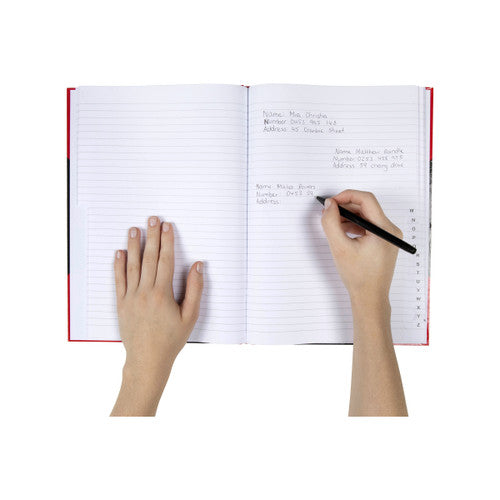 Red and Black Notebook Gloss Cover A4 100 Leaf Indexed Box 3