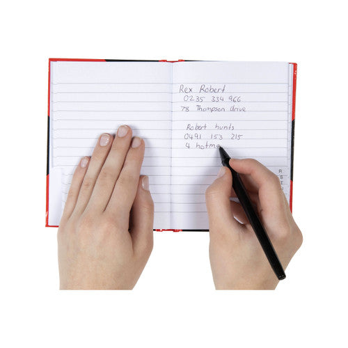Black and Red Notebook Gloss Cover A6 100 Leaf Indexed Box 6
