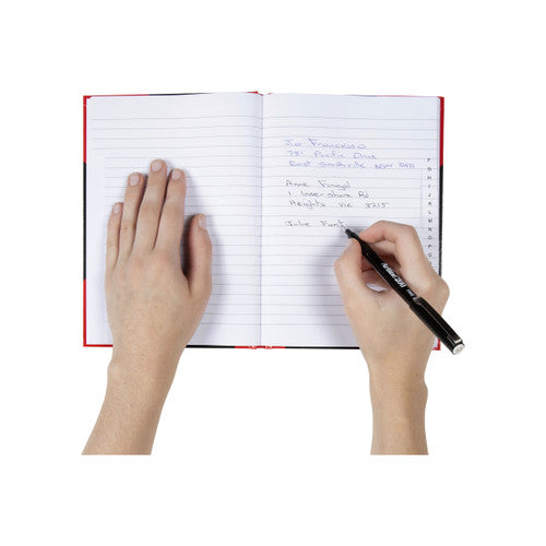 Red and Black Notebook Gloss Cover A5 100 Leaf Indexed