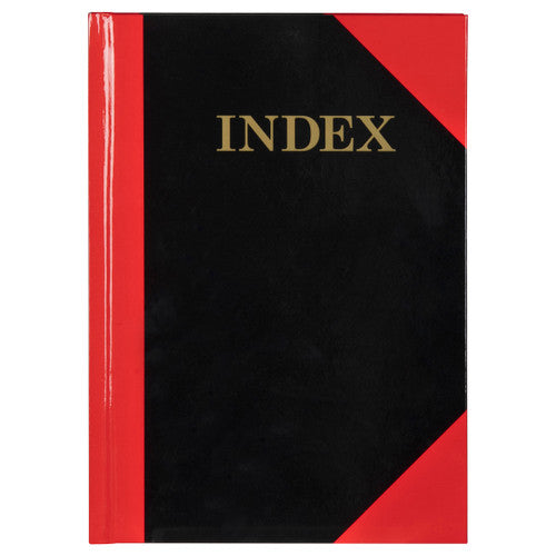 Red and Black Notebook Gloss Cover A5 100 Leaf Indexed