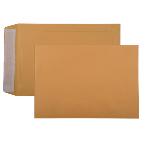 Envelope Strip Seal Gold Pocket B5 250 x 176mm Box 250
