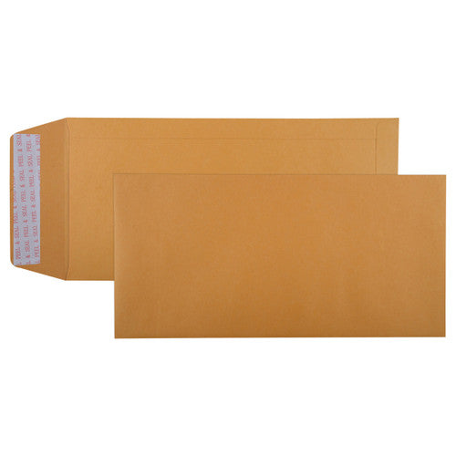 Envelope Strip Seal Gold Pocket 305 x 150mm Box 250