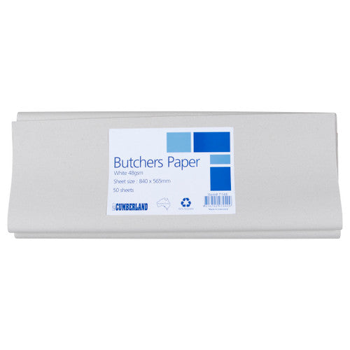 Butchers Paper 48gsm 840 x 565mm White Pack 50