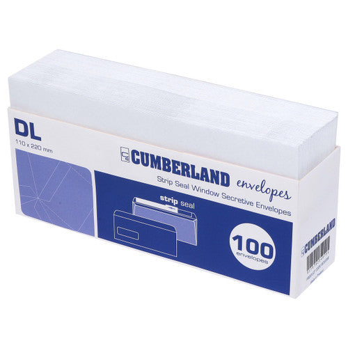 Strip Seal Envelope DL 80gsm 110 x 220mm White Box 1000