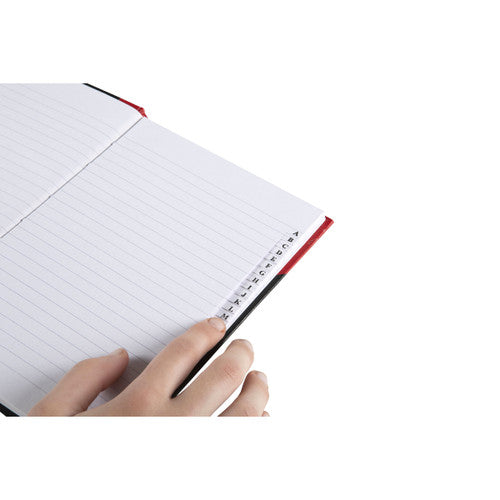 Red and Black Notebook A5 100 Leaf Indexed Ruled