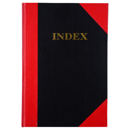 Red and Black Notebook A5 100 Leaf Indexed Ruled